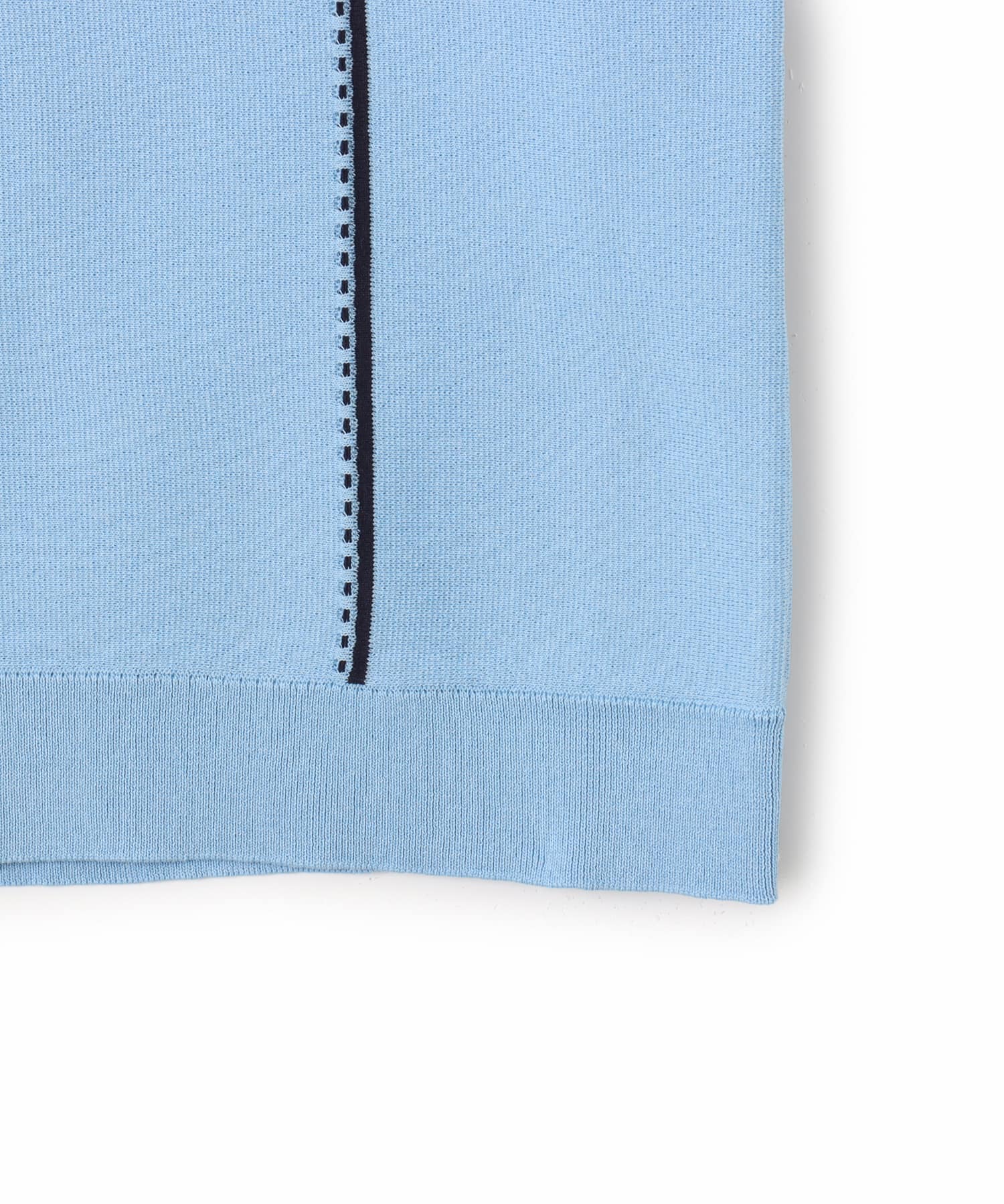 atmos Milano Rib Open Coller Knit Shirt  LIGHT BLUEの画像