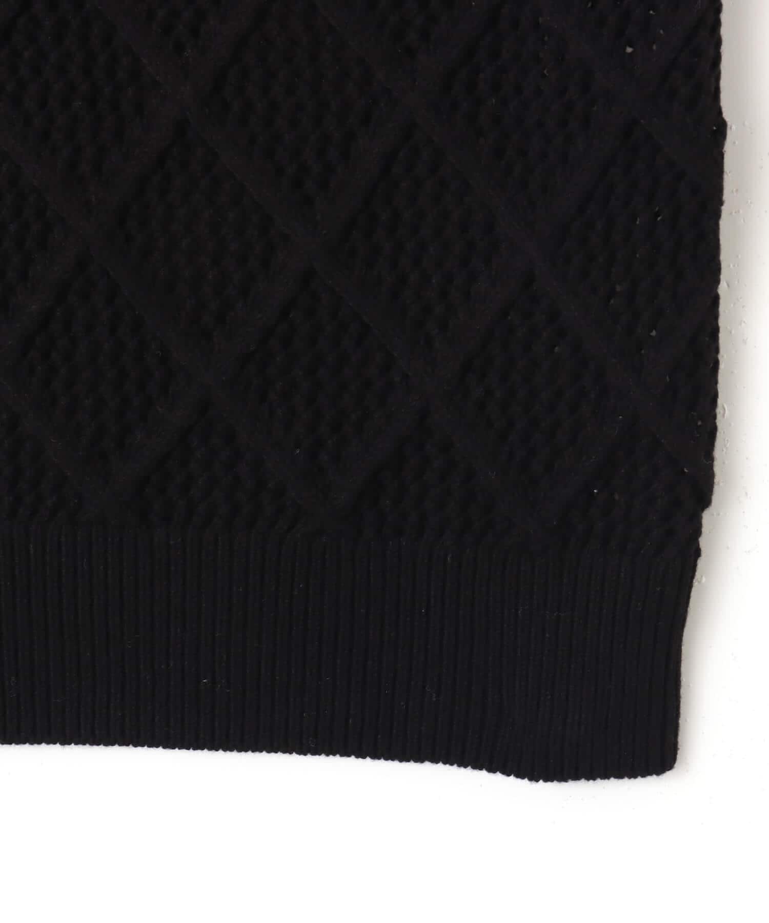 atmos Diamond Mesh Openwork Knit BLACKの画像
