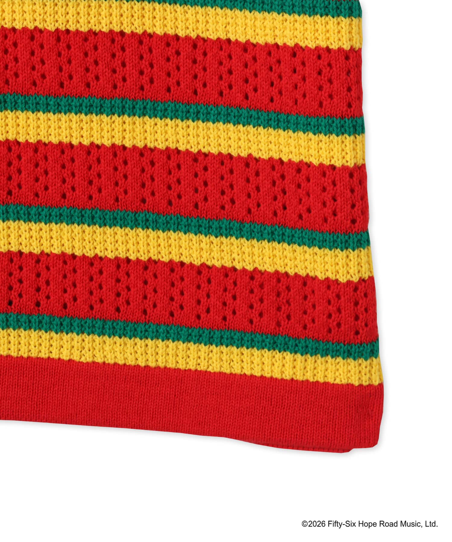 atmos x BOB MARLEY Jacquard Border Knit Polo ORANGEの画像