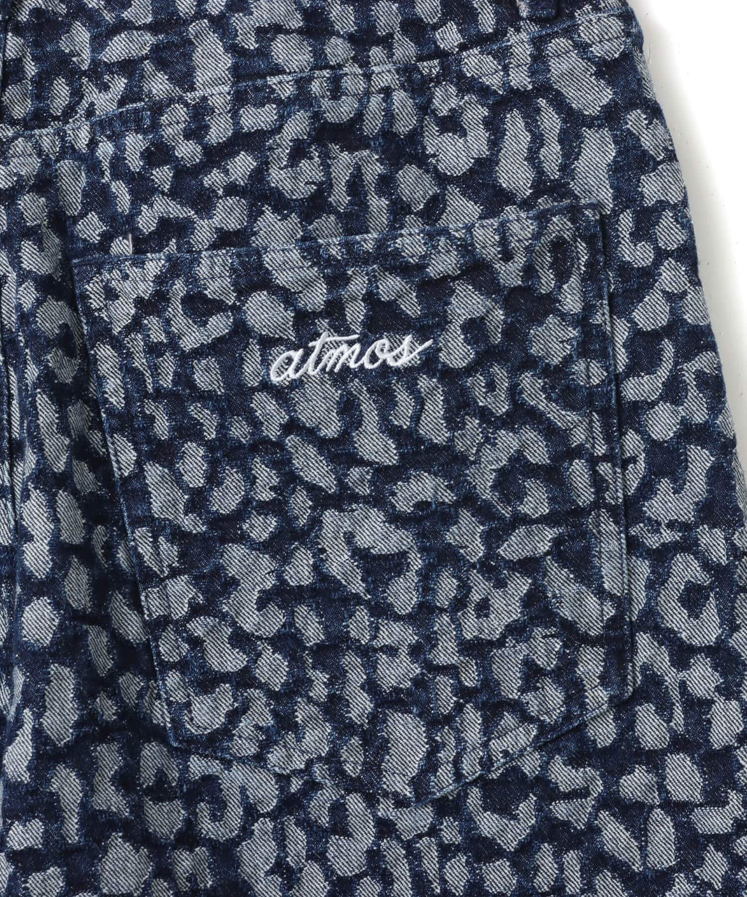 atmos Leopard Pattern Baggy Patns BLUEの画像
