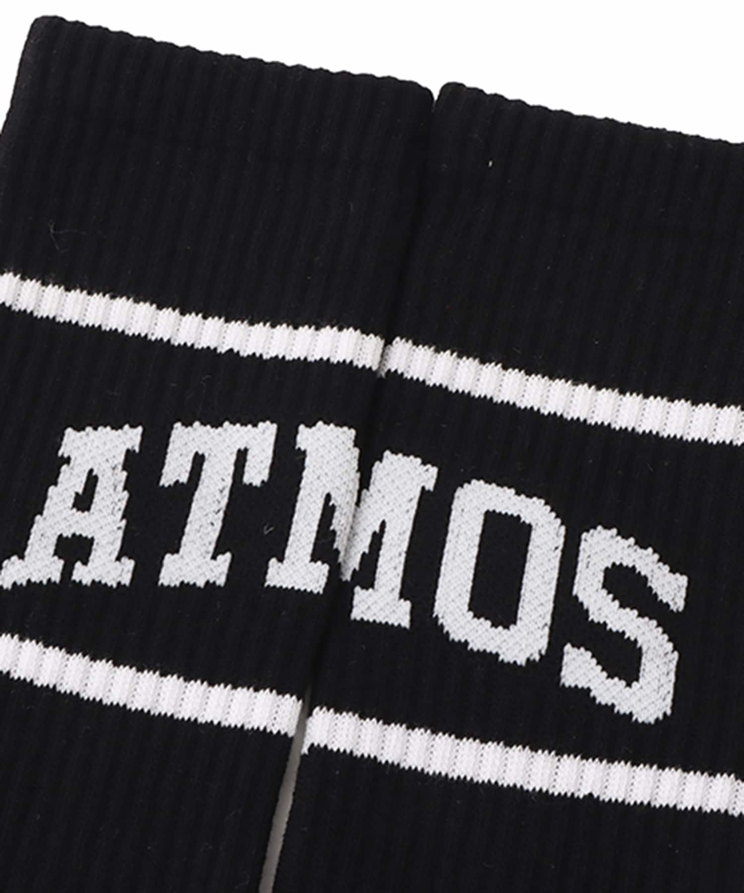 atmos College Logo Line Socks BLACKの画像