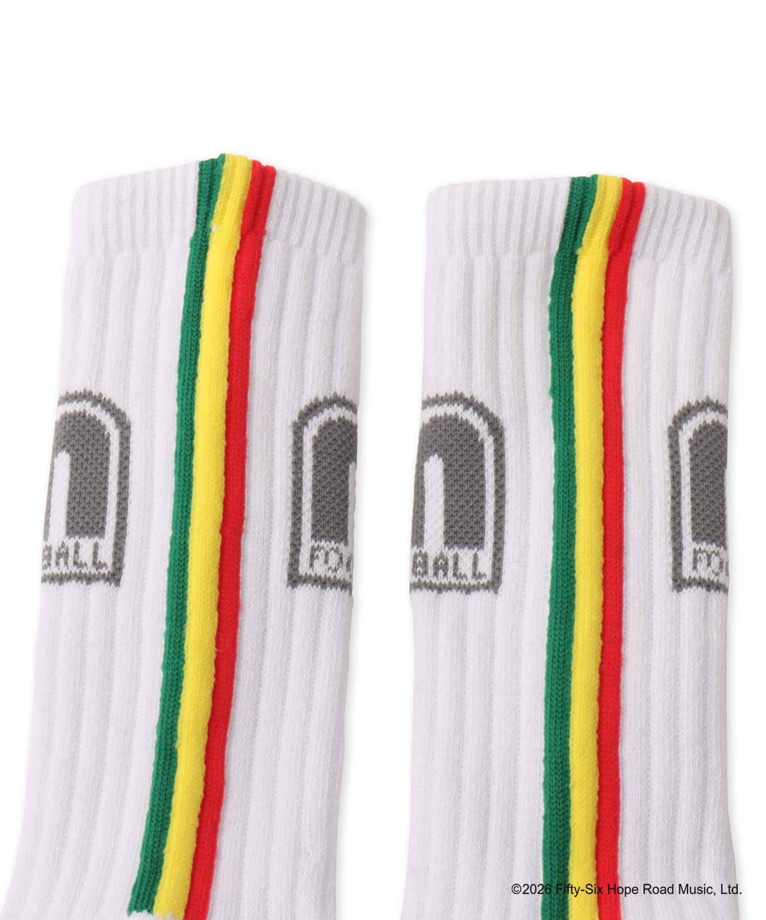 atmos x BOB MARLEY Stripe Socks BLACKの画像