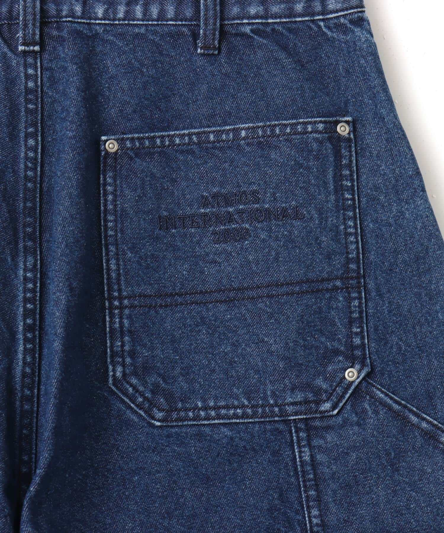 atmos Double-Knee Denim Shorts BLUEの画像
