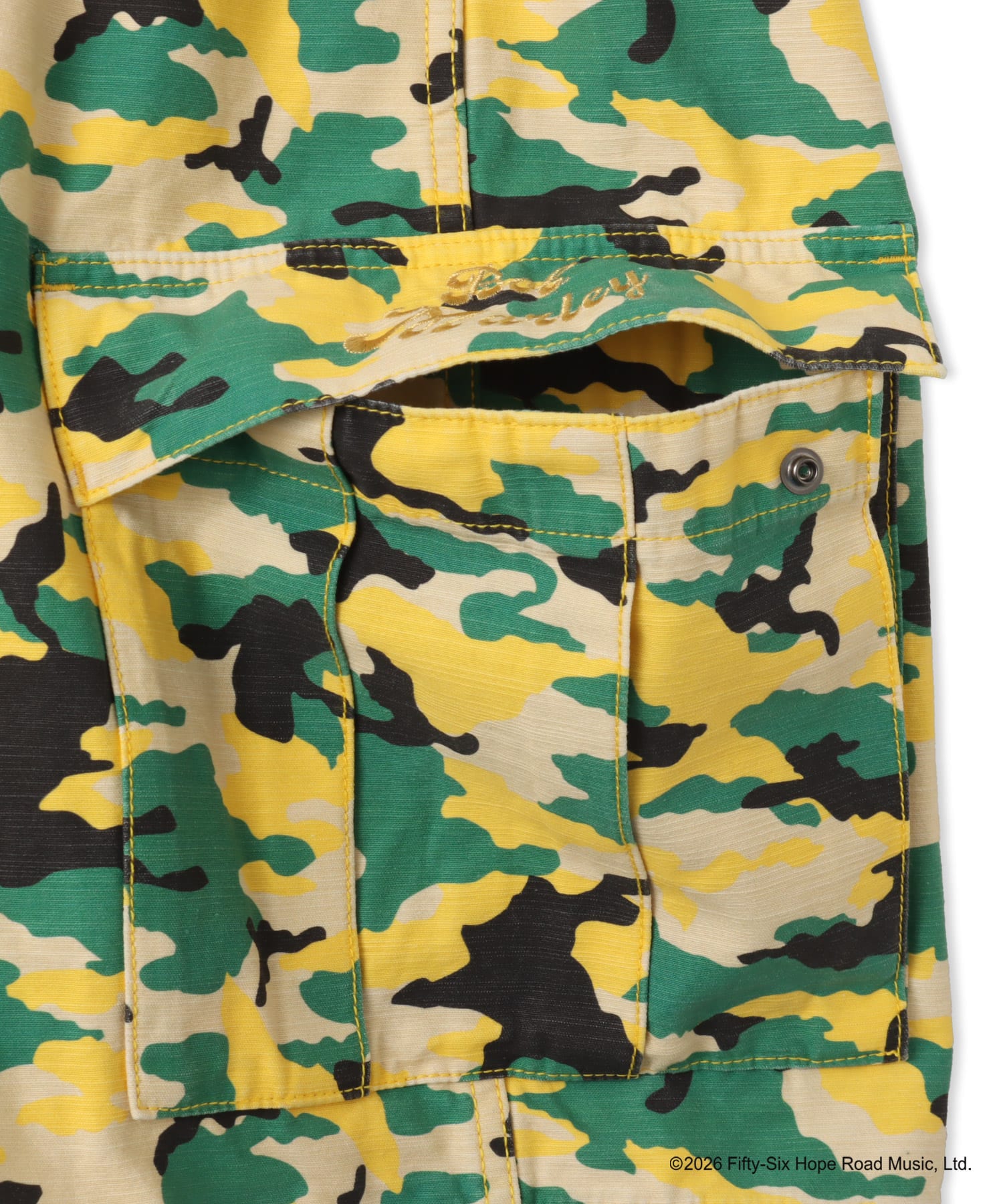 atmos x BOB MARLEY Camo Short Pants JAMAICAN COLORの画像