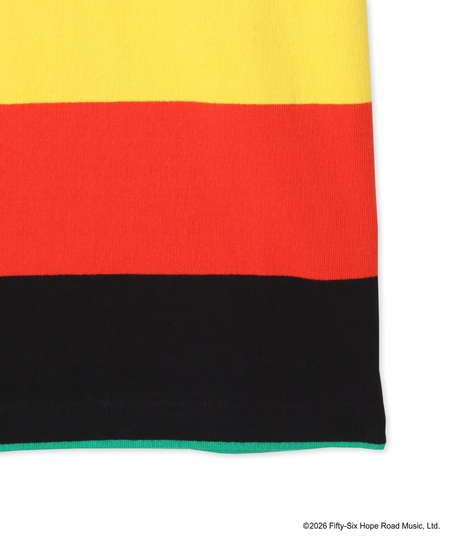 atmos x BOB MARLEY Rasta Colors Border T-shirt MULTIの画像