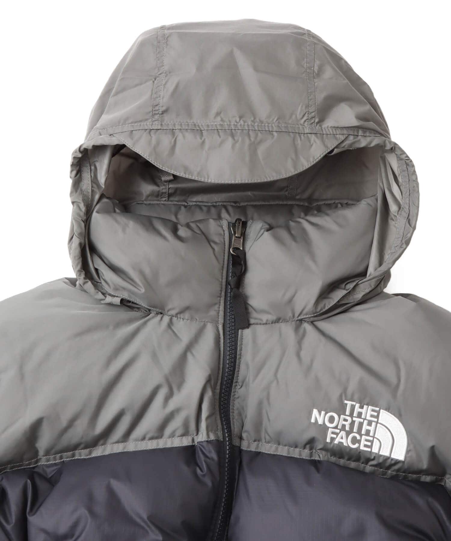 THE NORTH FACE Nuptse Jacket ヒューズボックスグレーxアスファルトグレーの画像