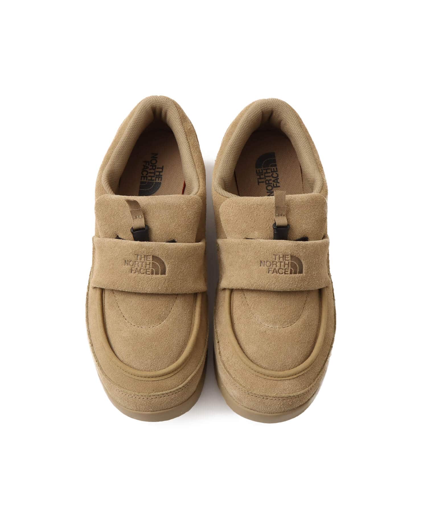 THE NORTH FACE Nuptse Loafer Suede クラシックカーキxTNFブラックの画像