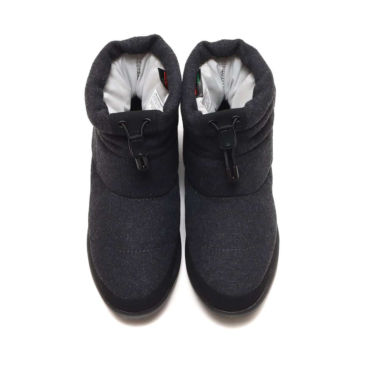 THE NORTH FACE WOMENS NUPTSE BOOTIE WP LOGO SHORT ミックスグレー×TNFブラックの画像