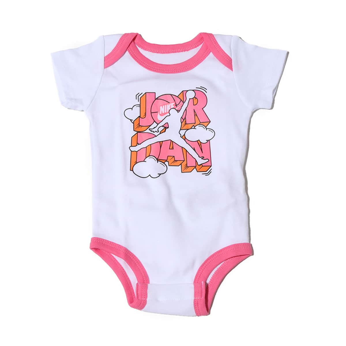 JORDAN BABY SET 4P HEADBAND / BODYSUITBOOTIEBLANKET4P WHITE/PINK 23SU-Iの画像