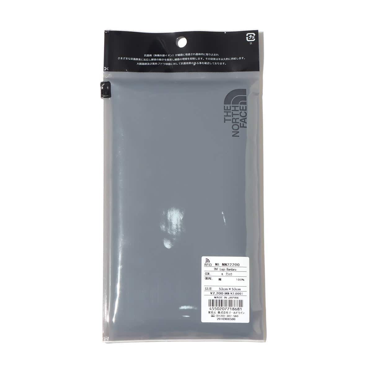 THE NORTH FACE TNF LOGO BANDANA BLACK 22SS-Iの画像