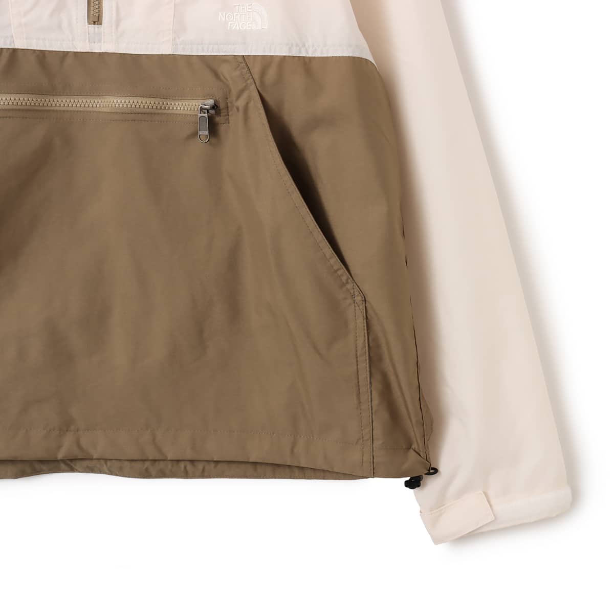THE NORTH FACE COMPACT ANORAK ホワイトデューンxクラシックカーキの画像
