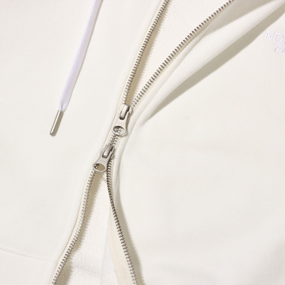 THE NORTH FACE Square Logo Full Zip Hoodie オフホワイトの画像