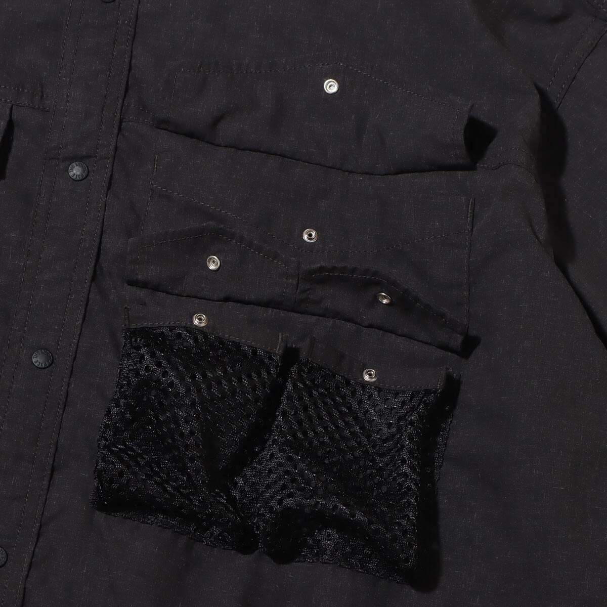 THE NORTH FACE PURPLE LABEL Polyester Linen Field H/S Shirt Black 23SS-Iの画像