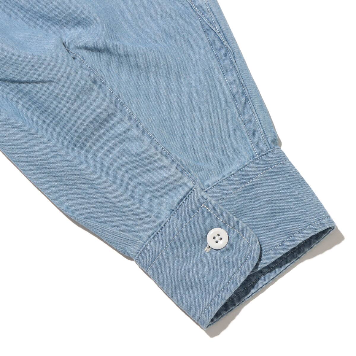 THE NORTH FACE PURPLE LABEL Regular Collar Chambray Field Shirt Indigo Bleach 24SS-Iの画像