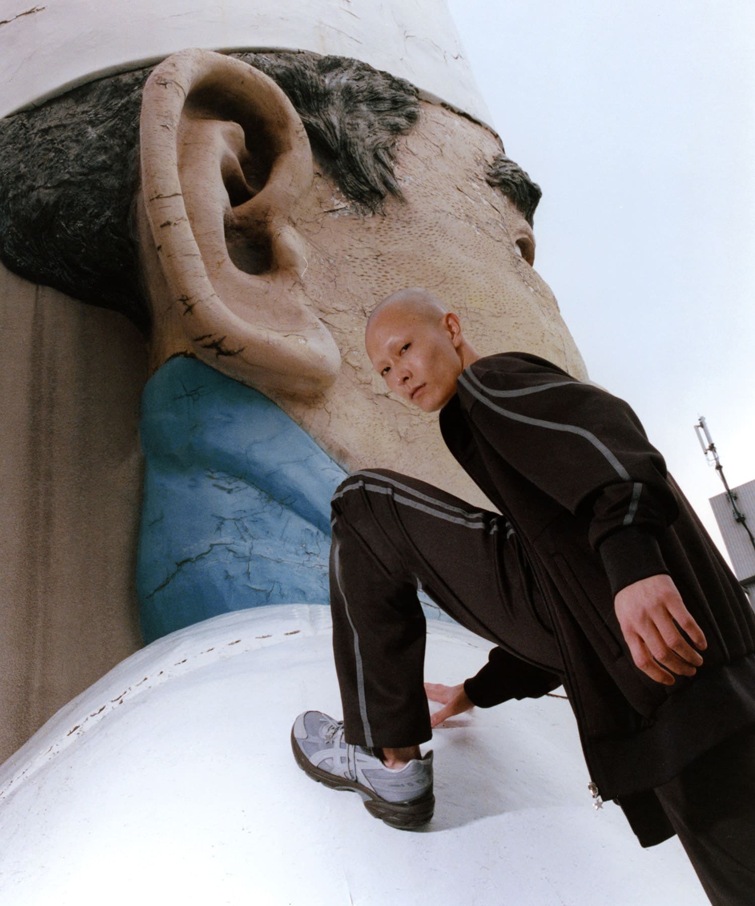 OJOS x ATMOS PINK Track Pants BROWNの画像