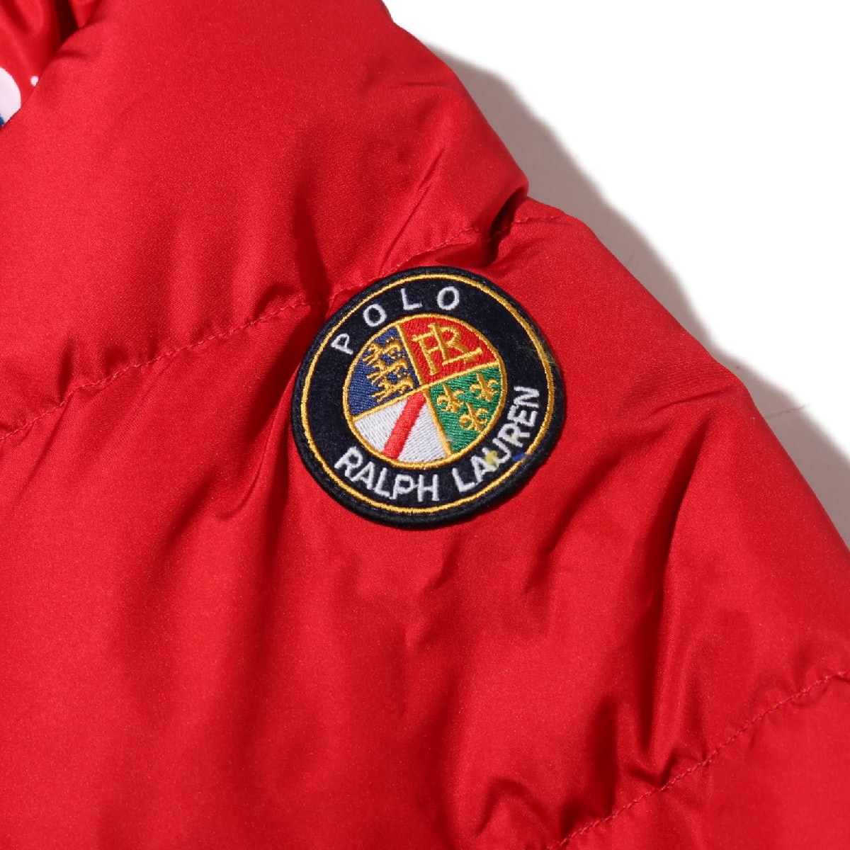 POLO RALPH LAUREN HWTHRNE JKT-DOWN FILL-JACKET RED MULTI 18HO-Iの画像