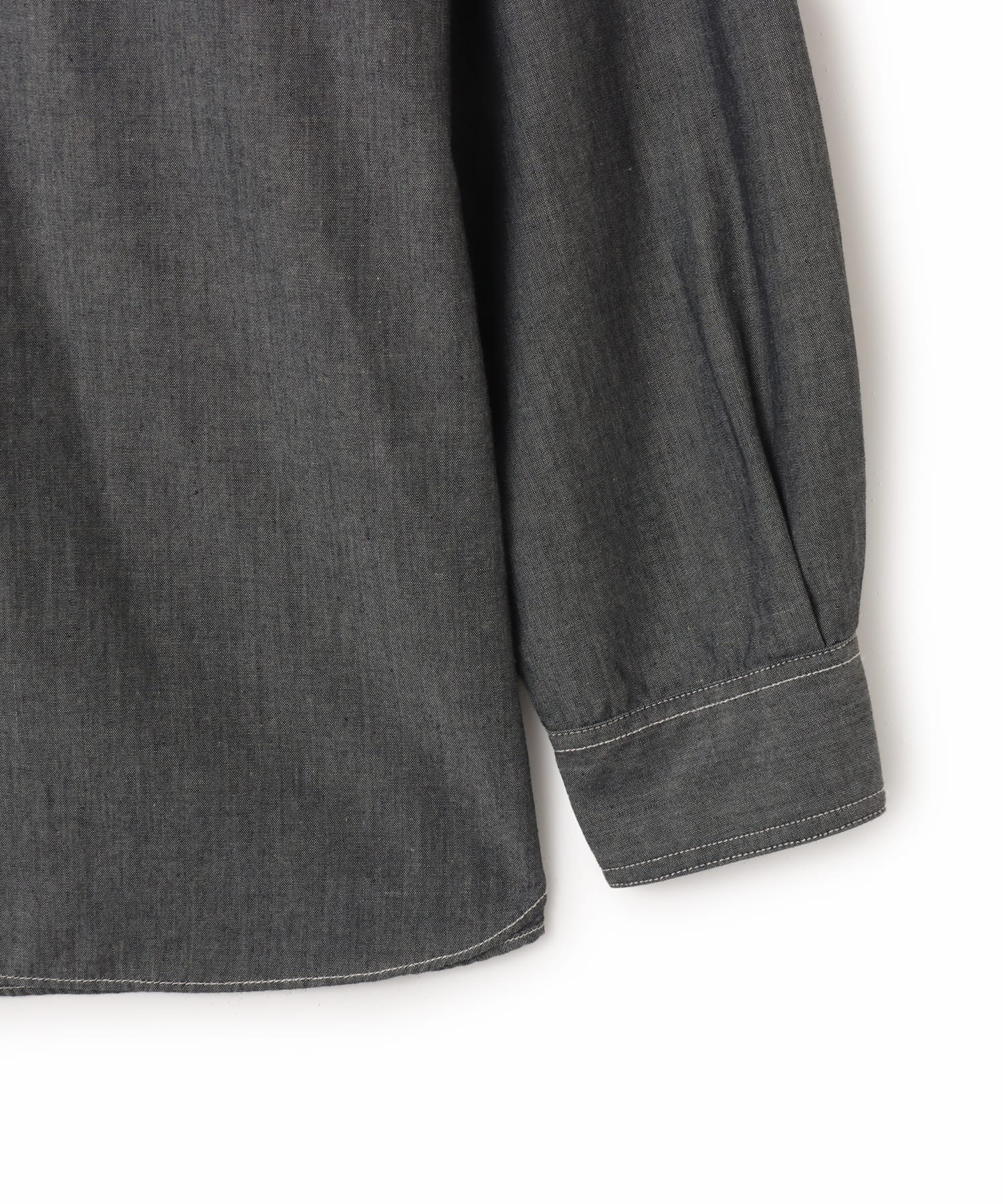 nanamica Regular Collar Chambray Shirt Grayの画像