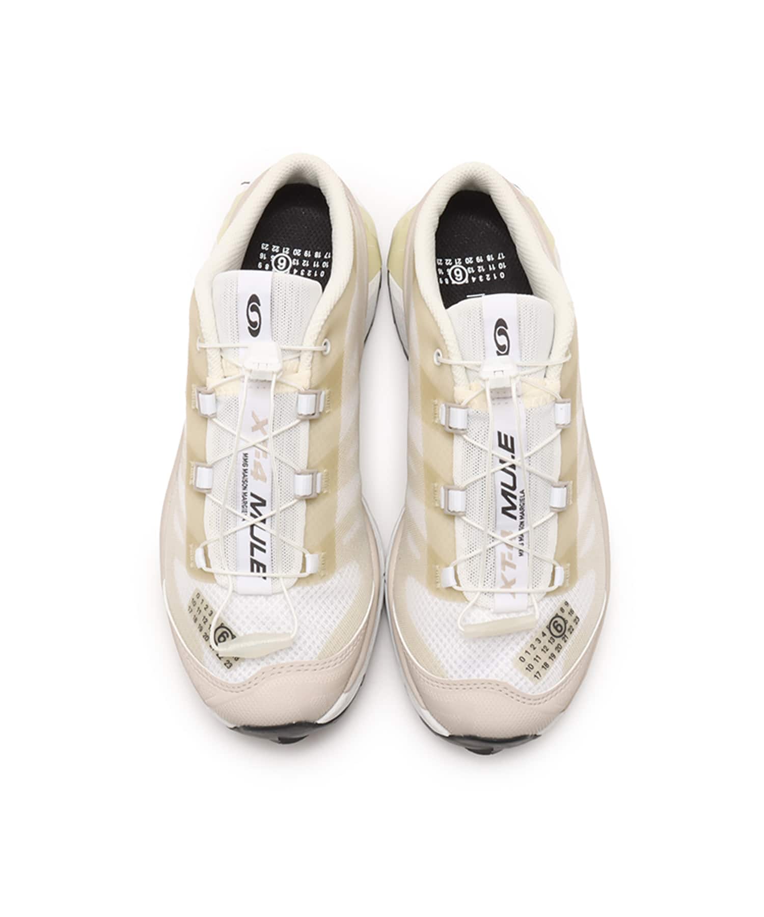 MM6 x SALOMON XT-4 ミュール White/Green Haz/Silverの画像