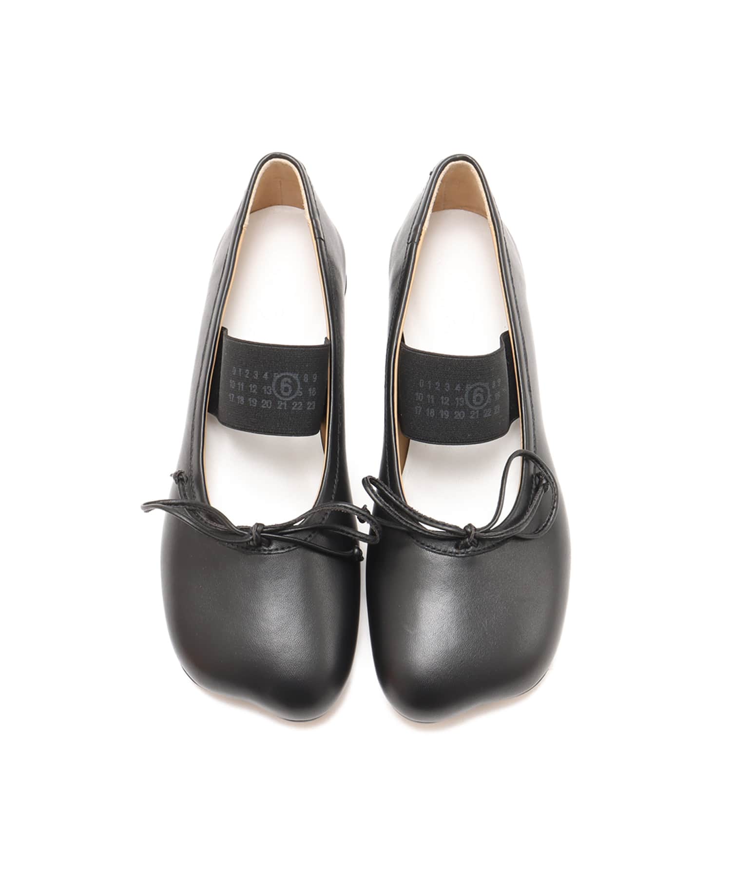 MM6 ANATOMIC NUMBERS FLAT SHOES BLACKの画像