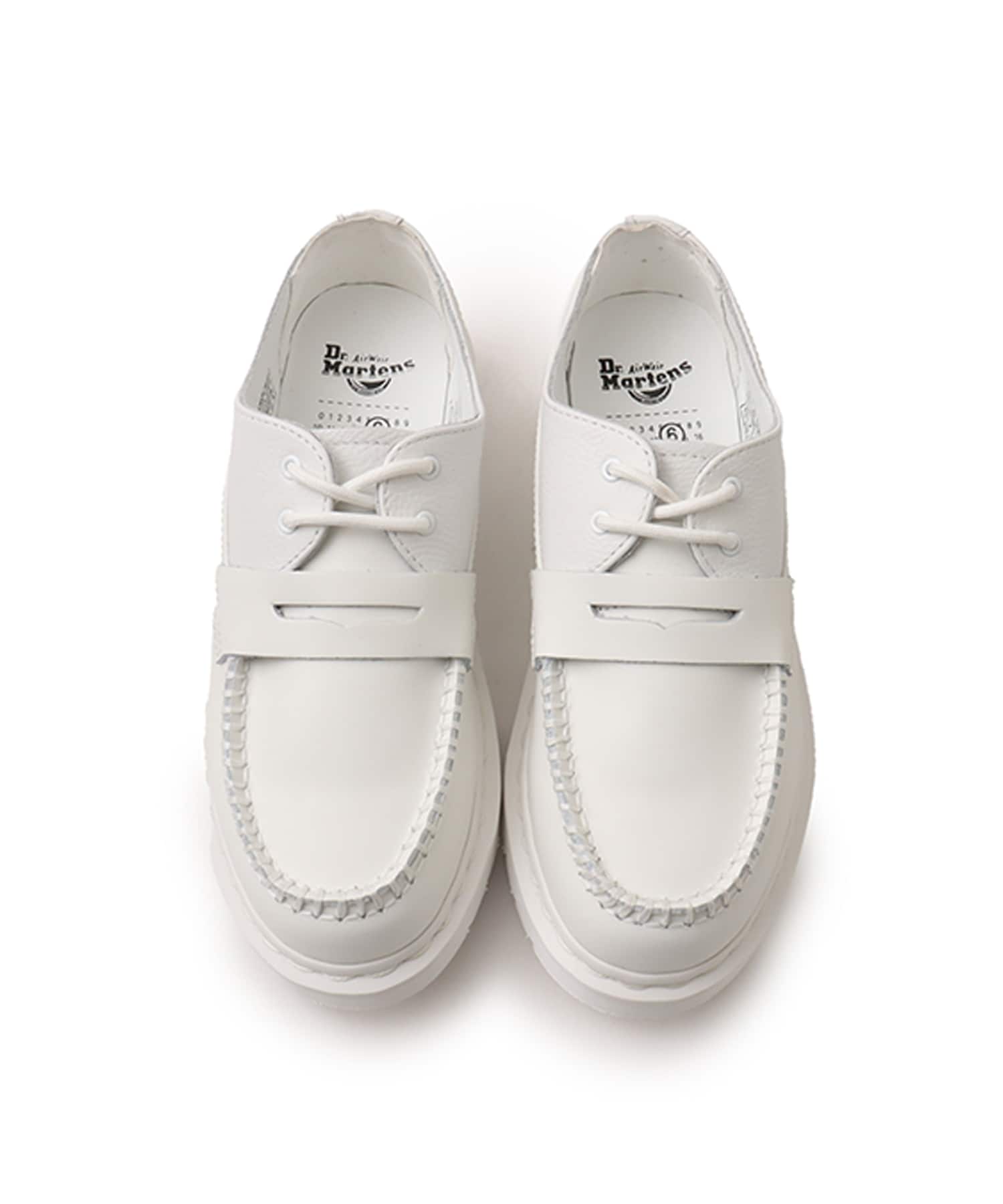 MM6 x DR MARTENS 1461 PENTON - MASH UP Vintage Smooth/White Virginia/Whiteの画像