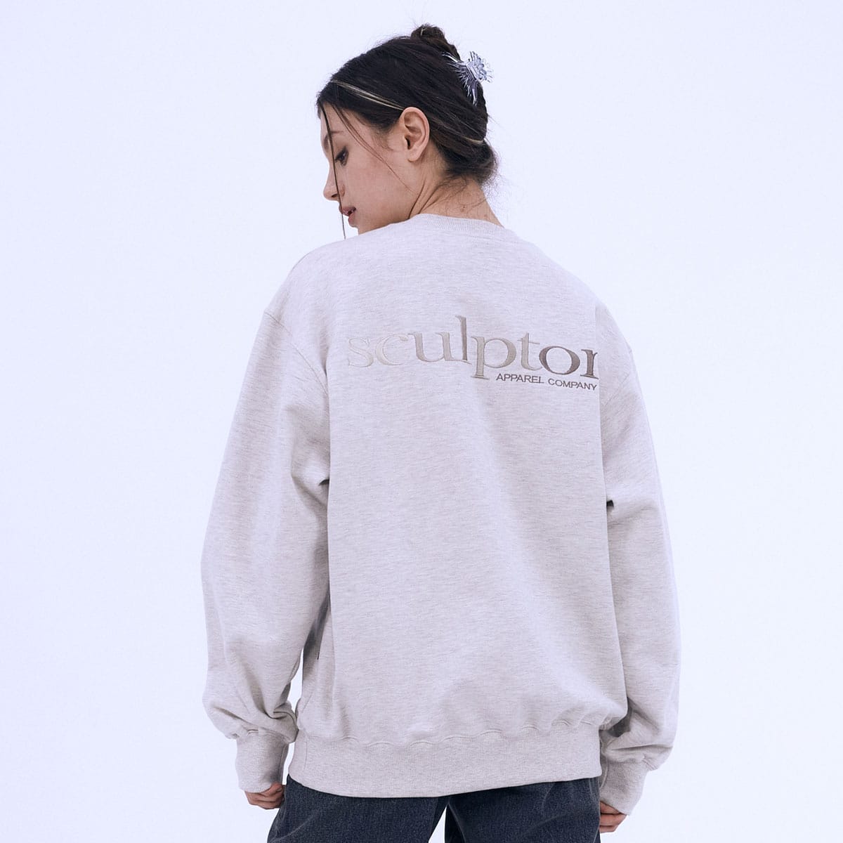 SCULPTOR Gradation Retro Sweatshirt IVORY 21SP-Iの画像