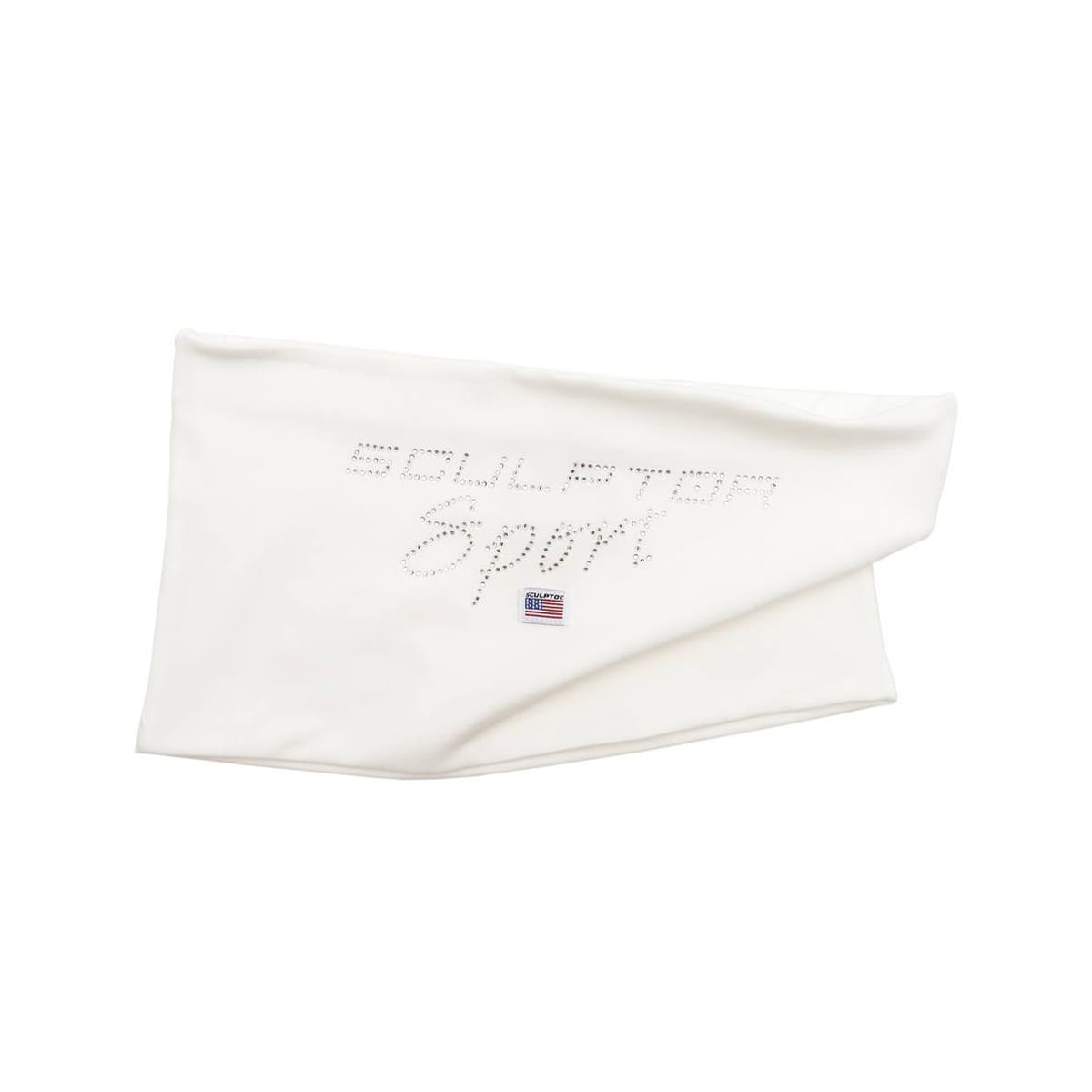 SCULPTOR Sports Logo Hotfix Tube Top WHITEの画像