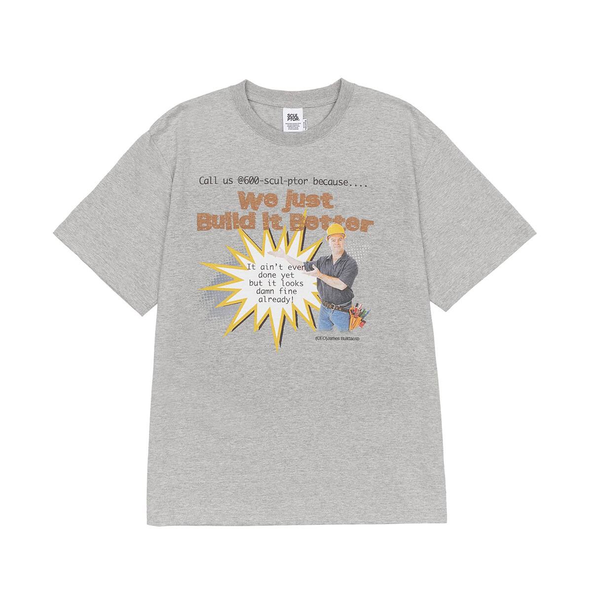 SCULPTOR Construction Site Tee GRAY 22SU-Iの画像
