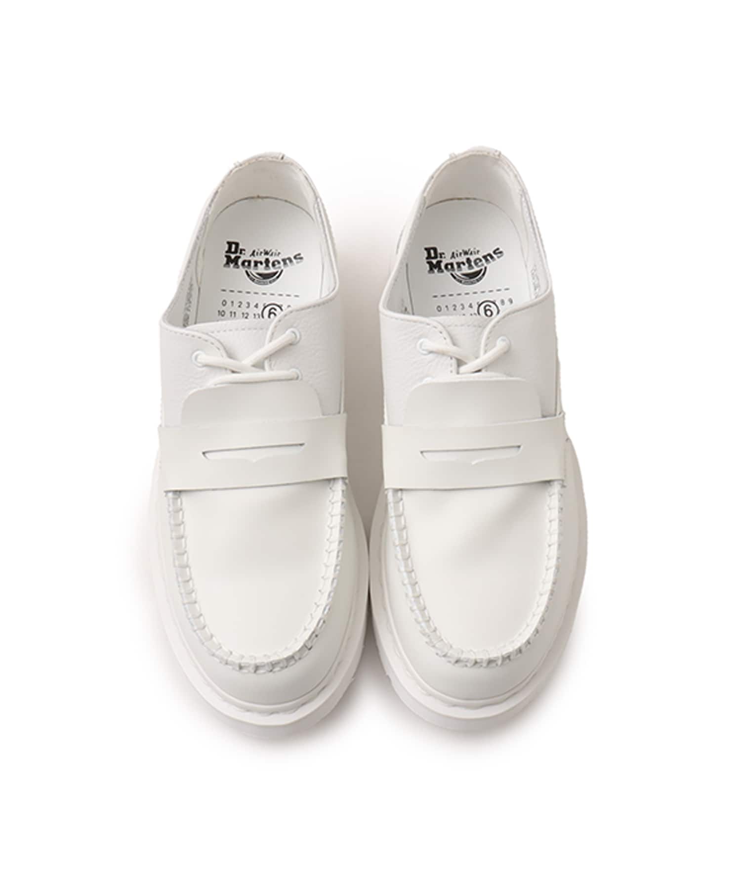 MM6 x DR MARTENS 1461 PENTON - MASH UP Vintage Smooth/White Virginia/Whiteの画像