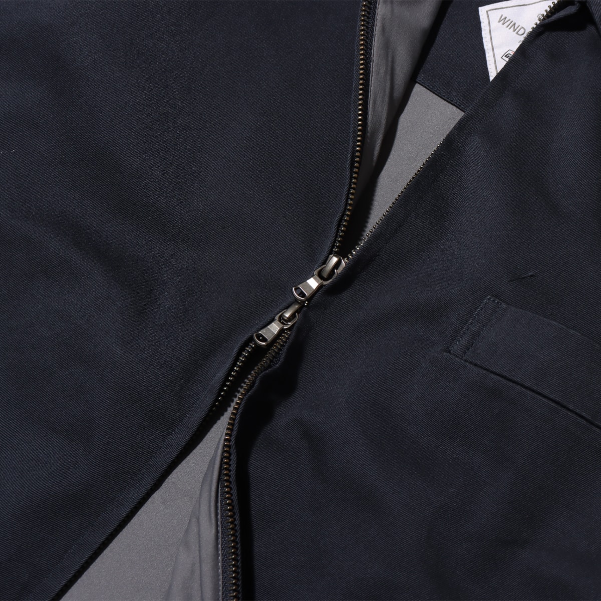 nanamica WINDSTOPPER Chino Crew Jacket Navy 24SP-Iの画像