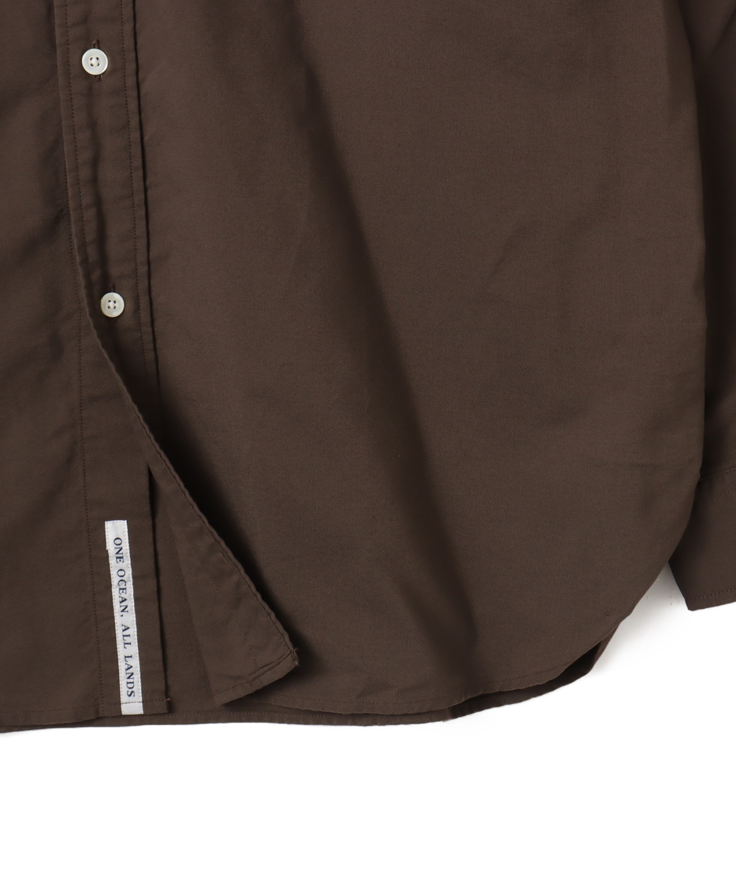 nanamica Button Down Wind Shirt Brownの画像