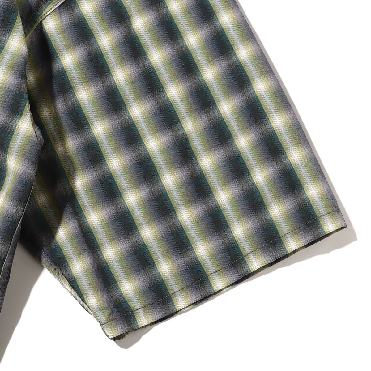 nanamica Open Collar Wind H/S Shirt Khaki 23SP-Iの画像