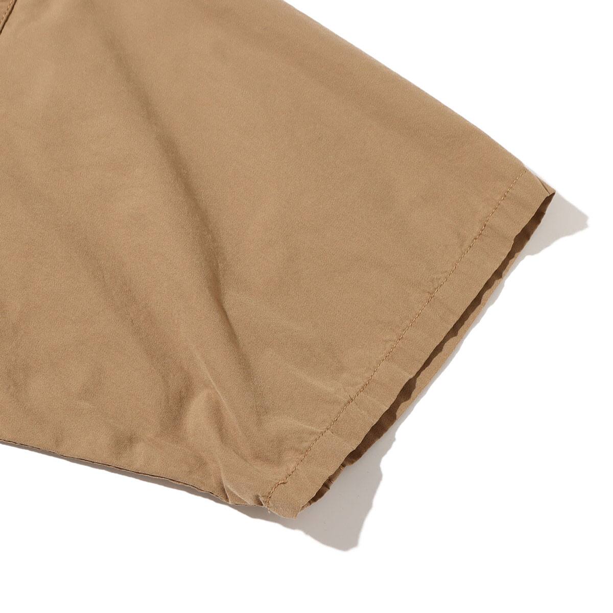 nanamica Open Collar Wind H/S Shirt Camel 23SP-Iの画像