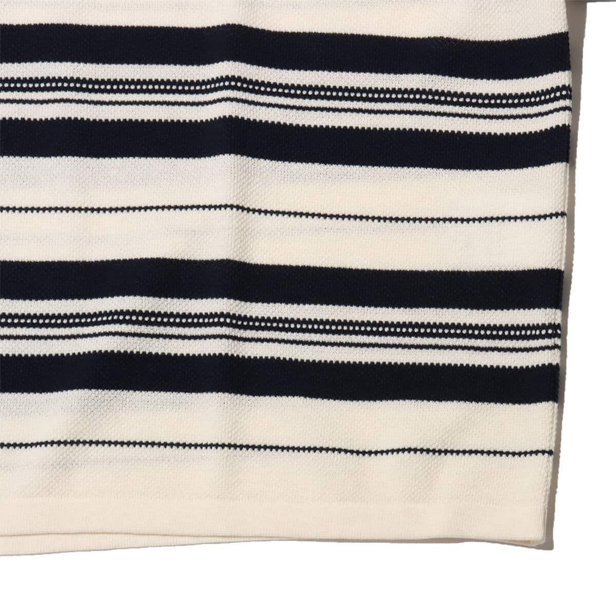 nanamica Stripe Polo Sweater Ecruの画像