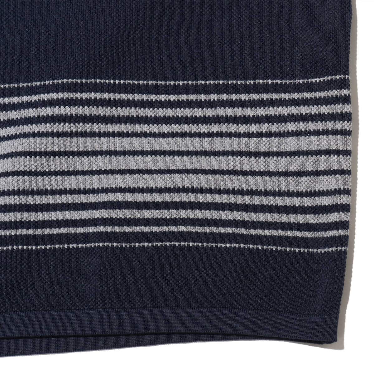 nanamica Stripe Polo Sweater Navyの画像