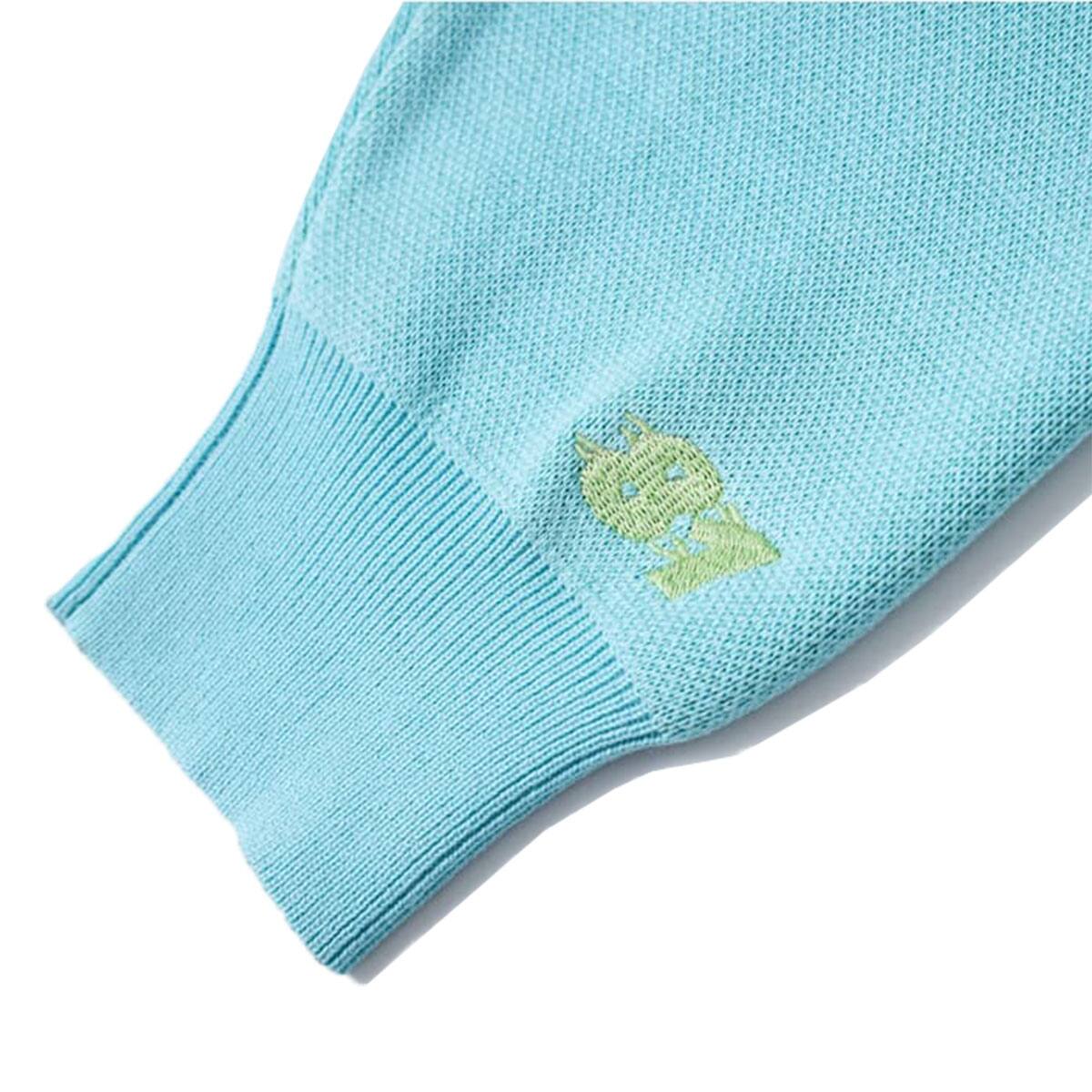 SUPPLIER FIRE PATTERN HALF ZIP KNIT LIGHT BLUE/GREEN 22SP-I