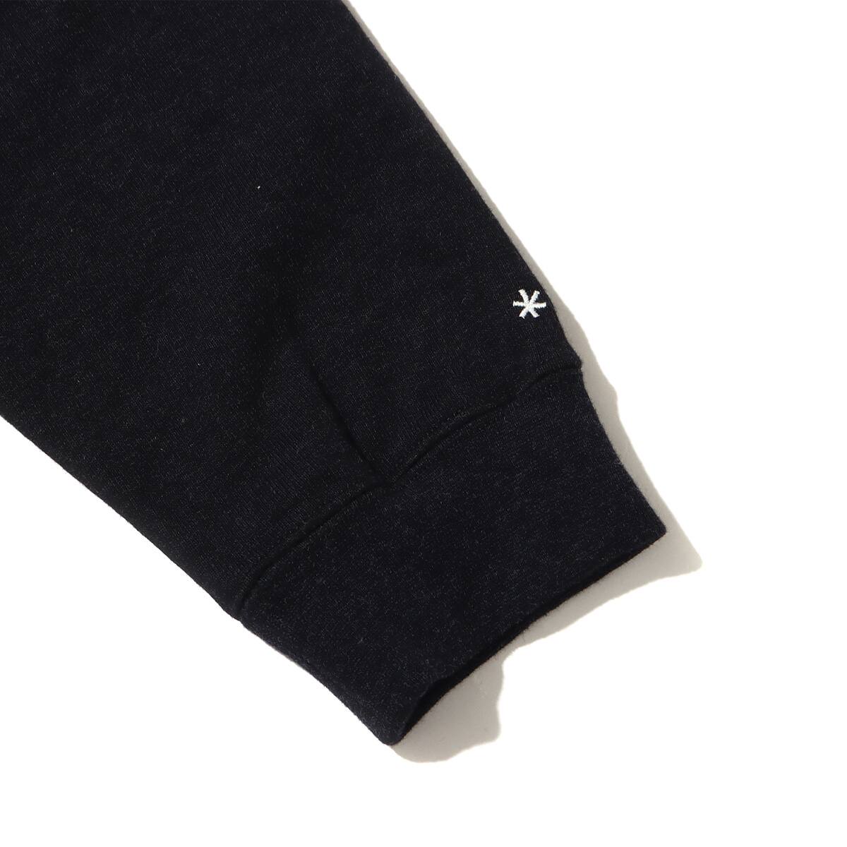snow peak Recycled Cotton Pullover Hoodie Black 22FA-Iの画像