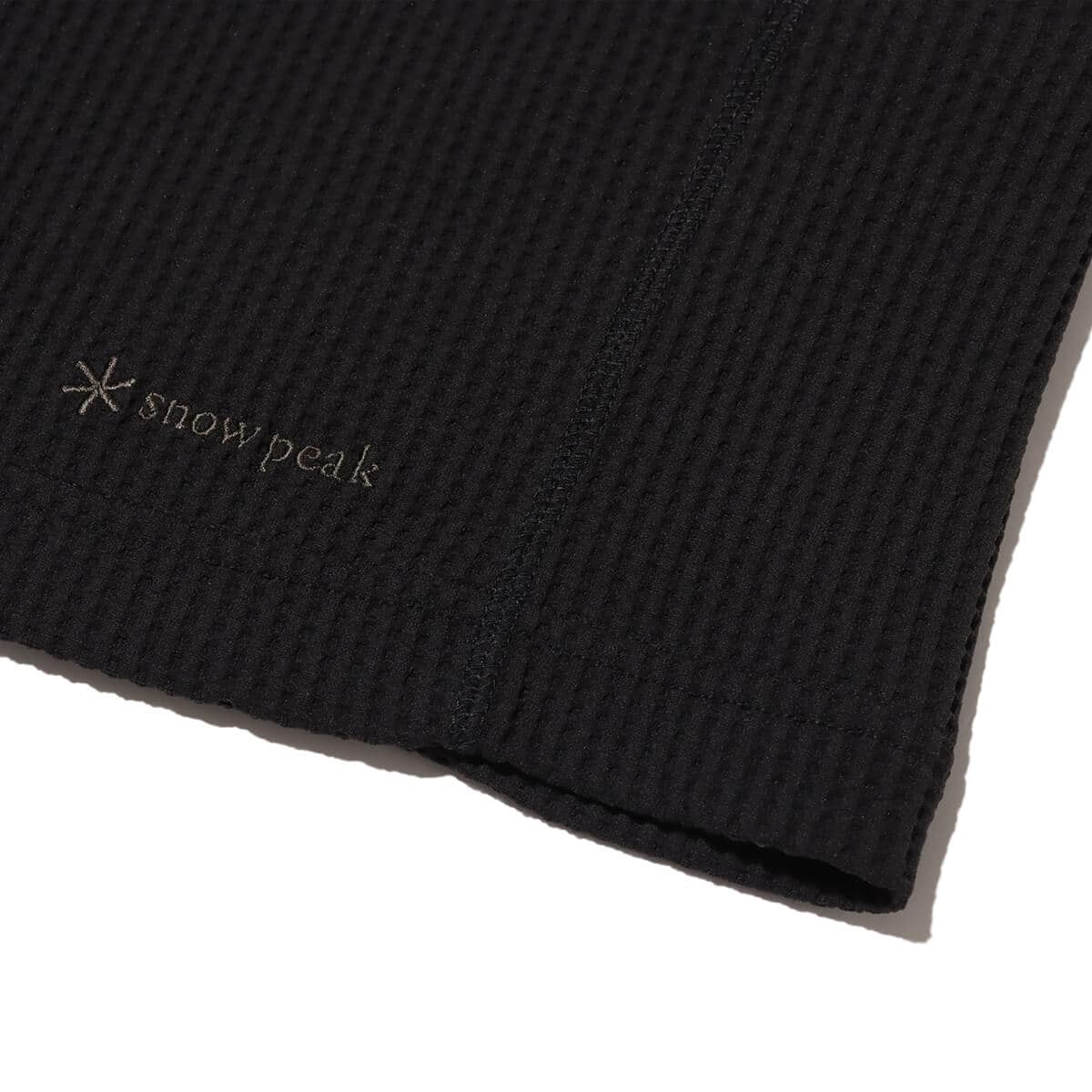 snow peak Dry Waffle Long Sleeve T-Shirt Black 24SP-Iの画像