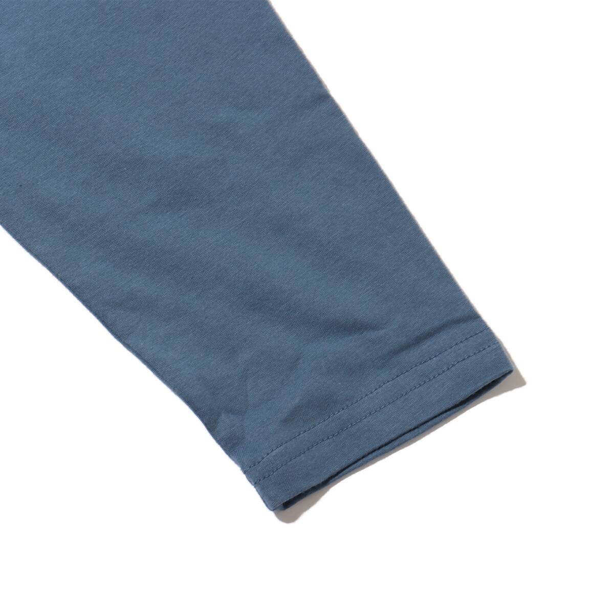 snow peak Soft Cotton Logo Long Sleeve T-Shirt Slateblue 24SP-Iの画像