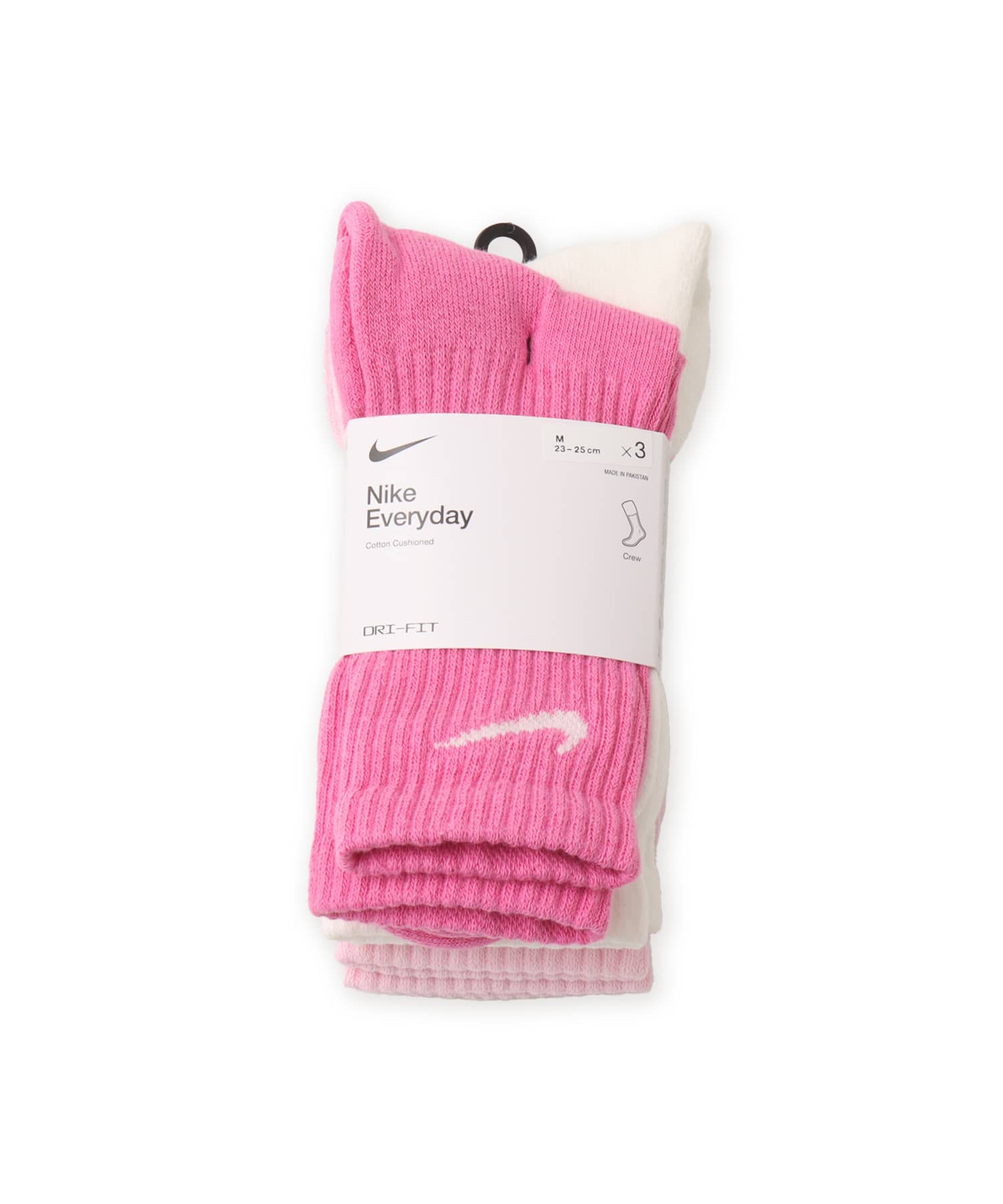 NIKE U NK EVERYDAY CSH CRW 3PR 132 PLAYFUL PINK(SAIL)/SAIL(PLAYFUL PINK)/PINK FOAM(SAIL)の画像