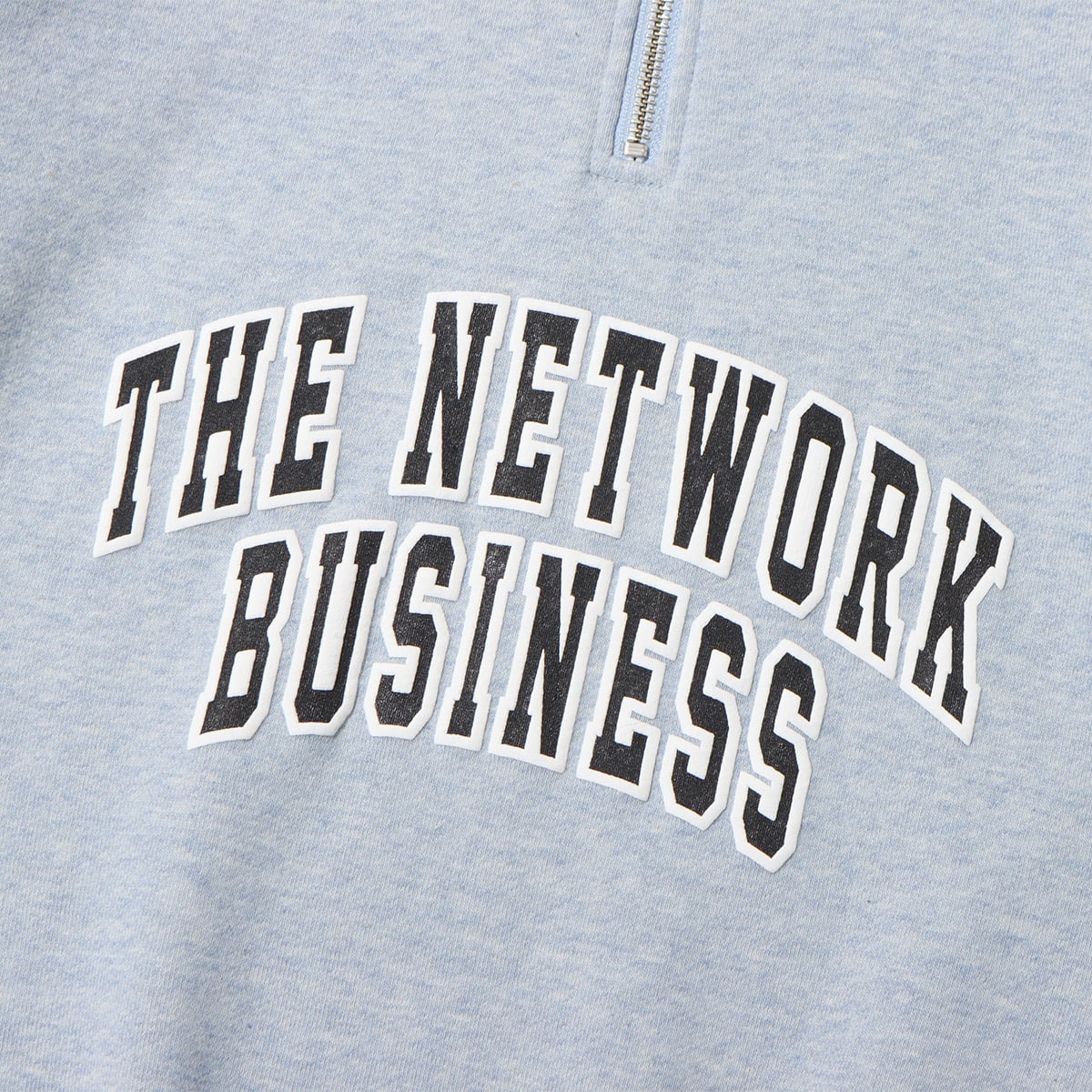 THE NETWORK BUSINESS ARCH LOGO HALF ZIP SWEAT MIX BLUE 21HO-I
