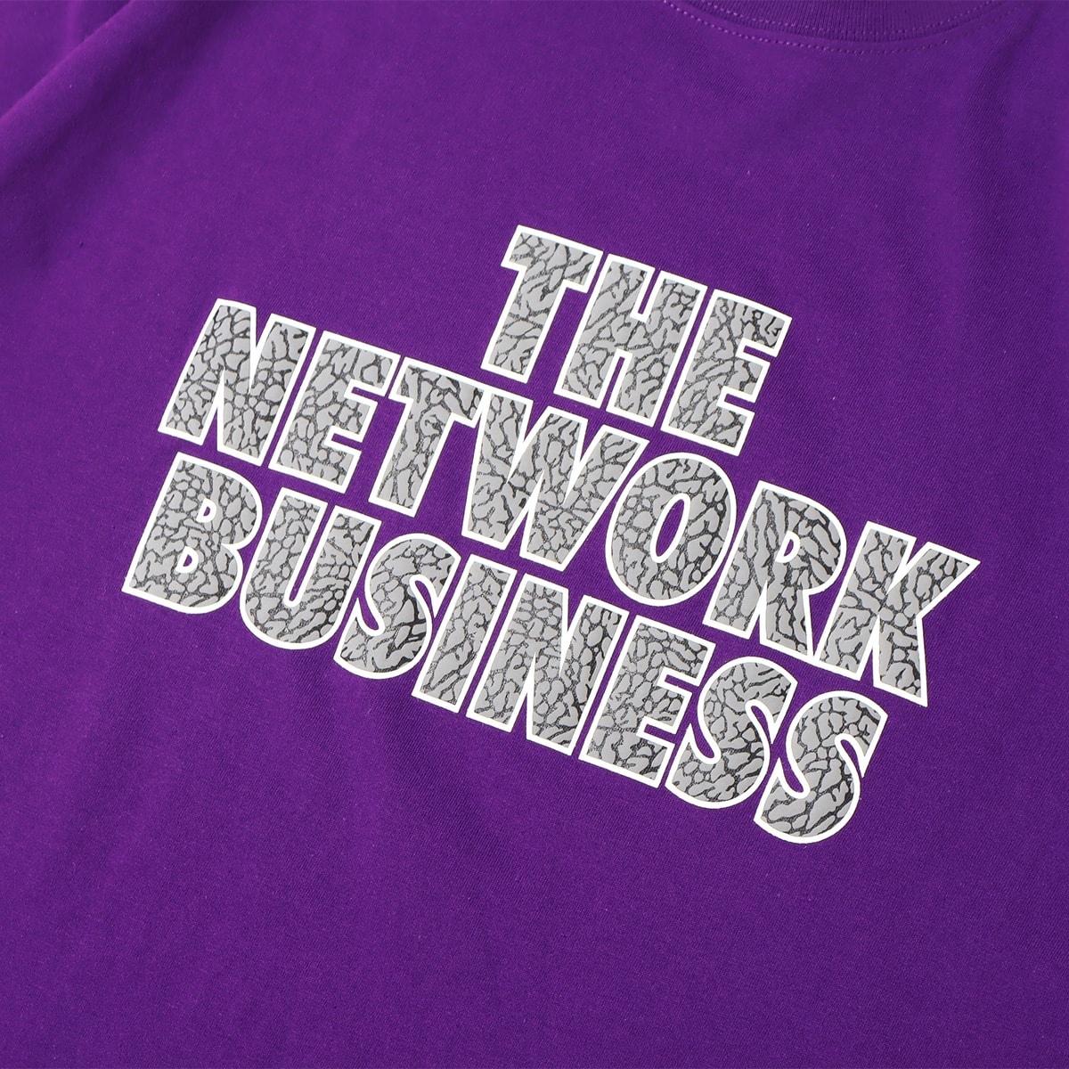 THE NETWORK BUSINESS FOAM PRINT ELEPHANT S/S TEE PURPLEの画像