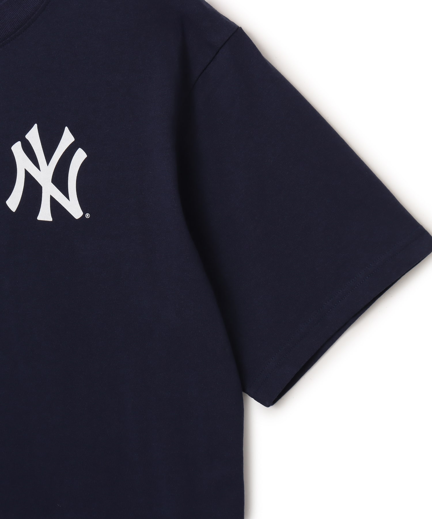SPORTY＆RICH Yankees Curve T-Shirt Dark Navyの画像