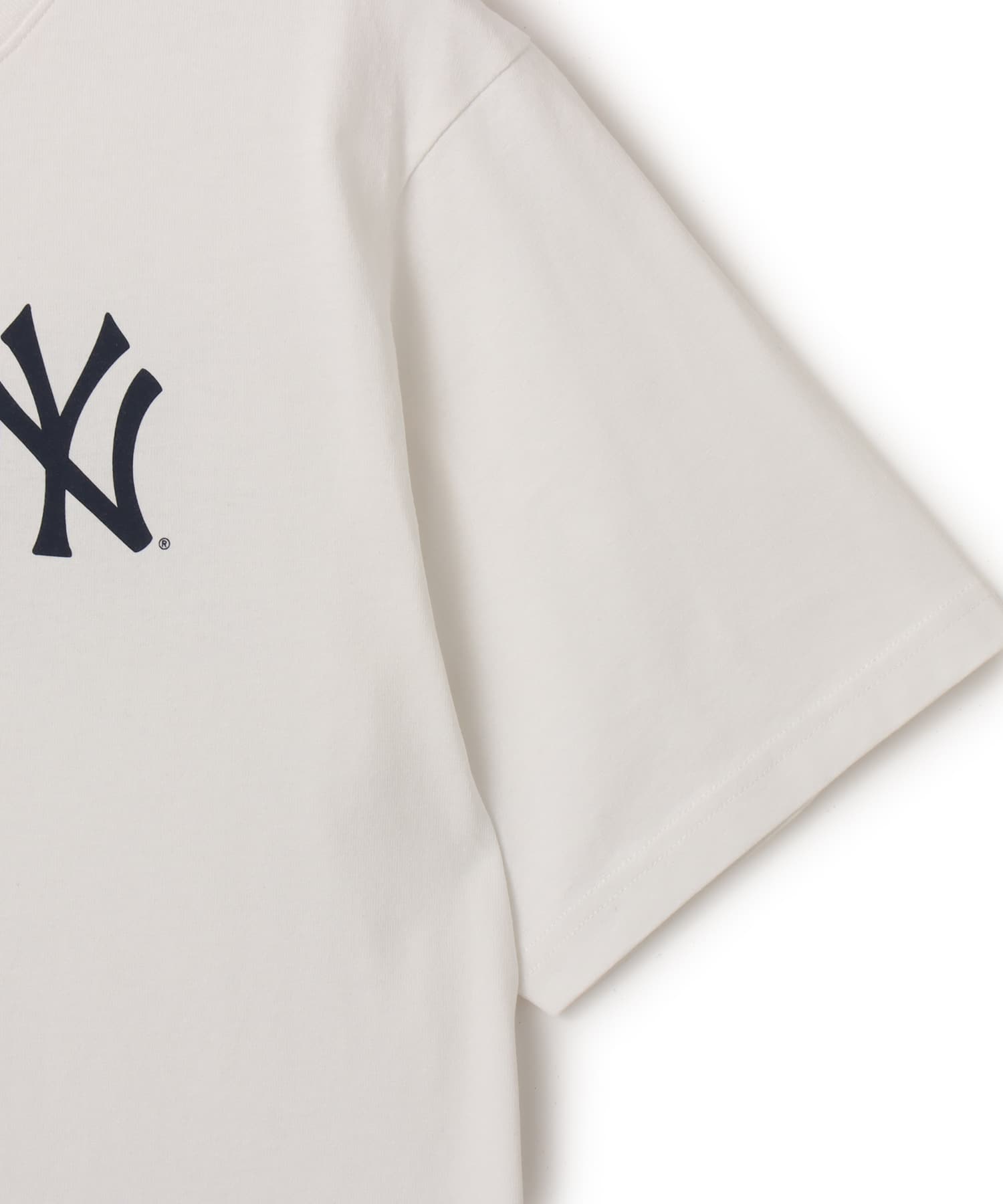 SPORTY＆RICH Yankees Curve T-Shirt Whiteの画像