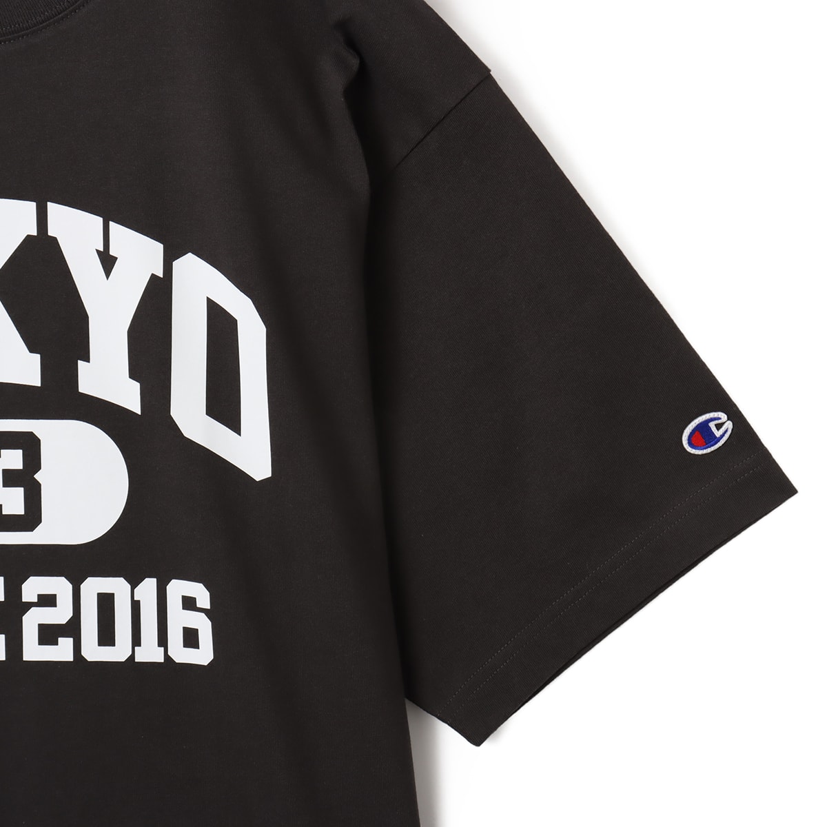 TOKYO23 × champion College Logo T-shirt LIGHT BLACKの画像