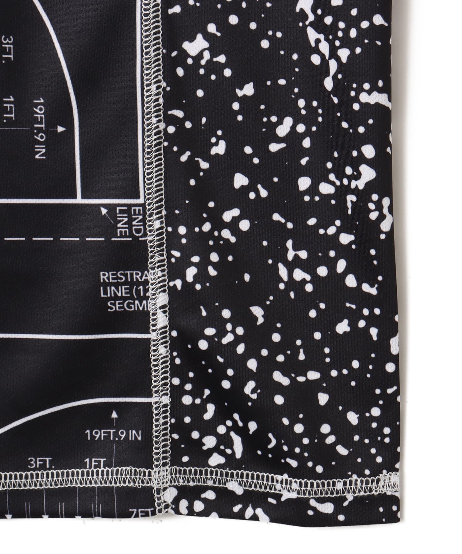 TOKYO 23 Court Map Print T-shirt BLACKの画像