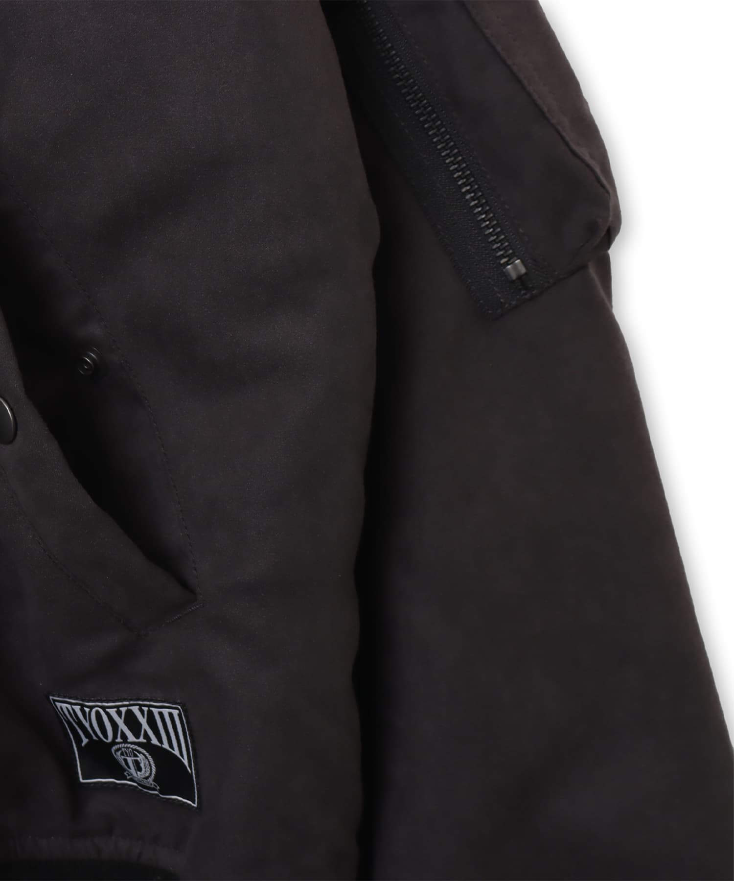 TOKYO 23 Faux Suede Bomber Jacket BLACKの画像