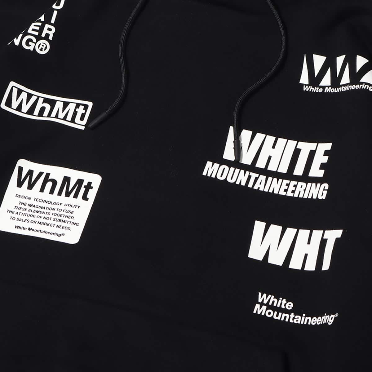 WHITE MOUNTAINEERING WM LOGO RANDAM PRINTED HOODIE BLACK 21FA-Iの画像