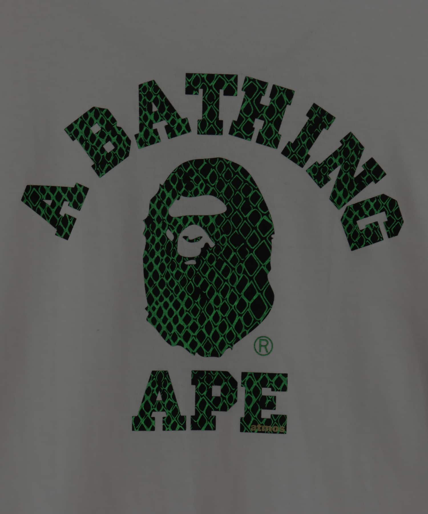 A BATHING APE G-SNK COLLEGE TEE WHITEの画像