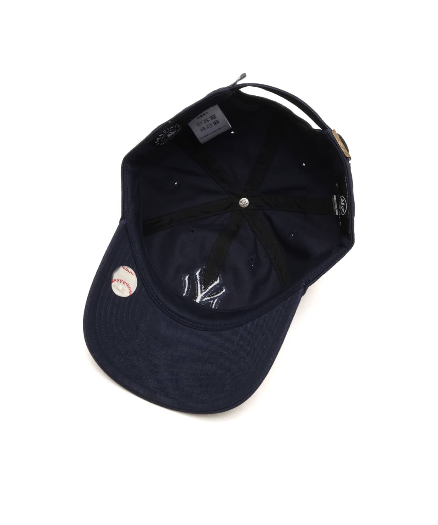 SPORTY＆RICH Yankees Krystal Hat Dark Navy/Whiteの画像