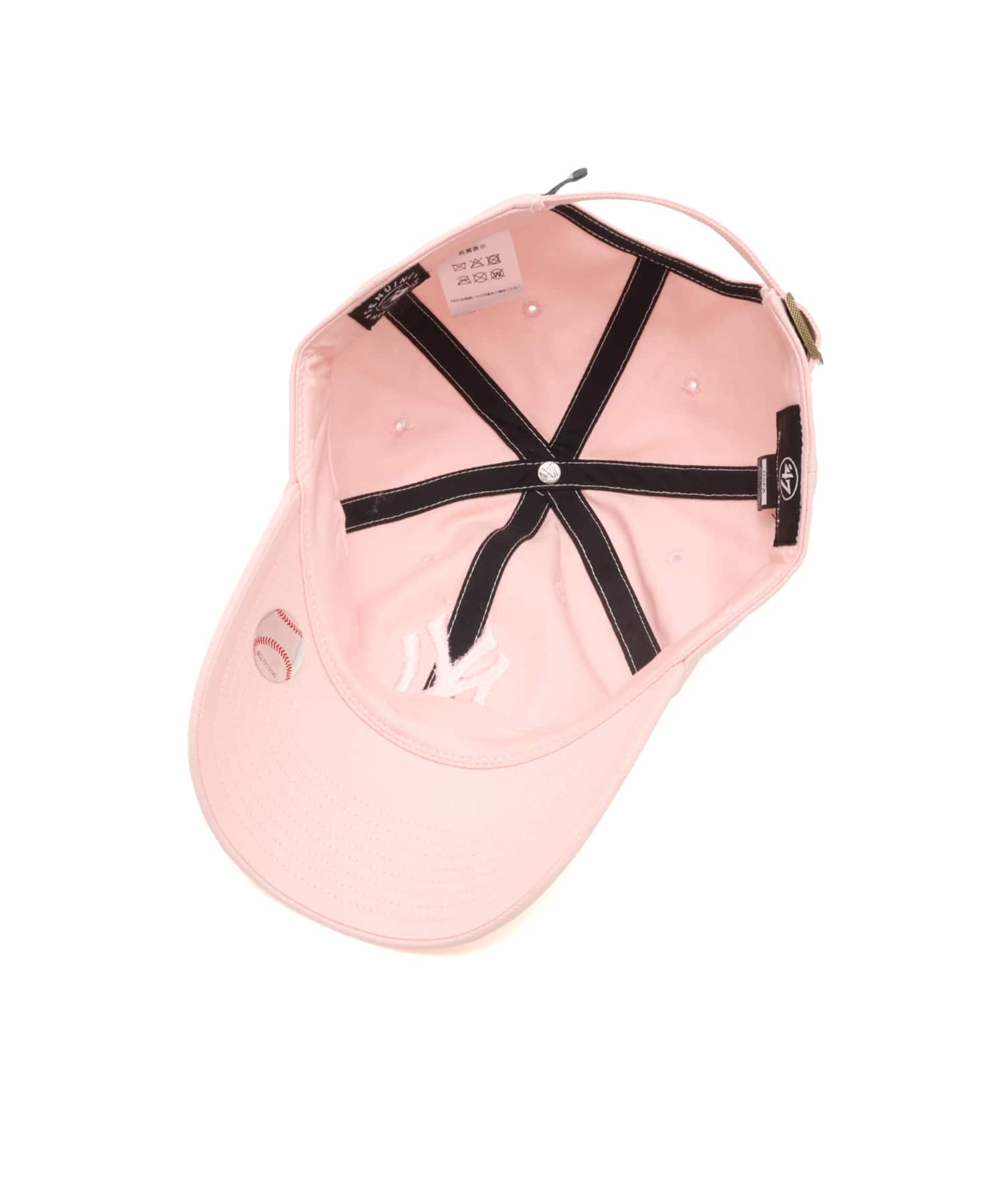 SPORTY＆RICH Yankees Krystal Hat Candy/Whiteの画像